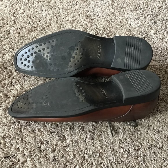 Aldo Leather Shoes Men\'s Brown Oxford Lace Up Size US 9.5 Aldo Size 43 main image 6